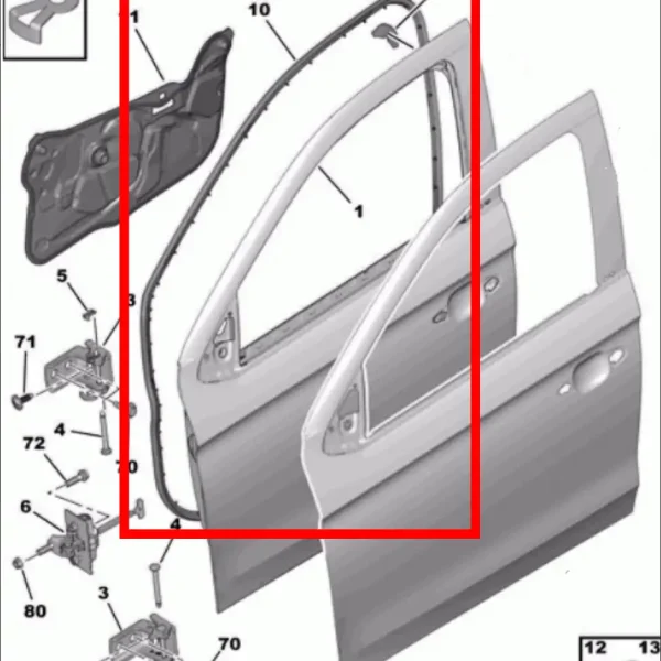 نوار دور درب عقب راست تارا ایساکو