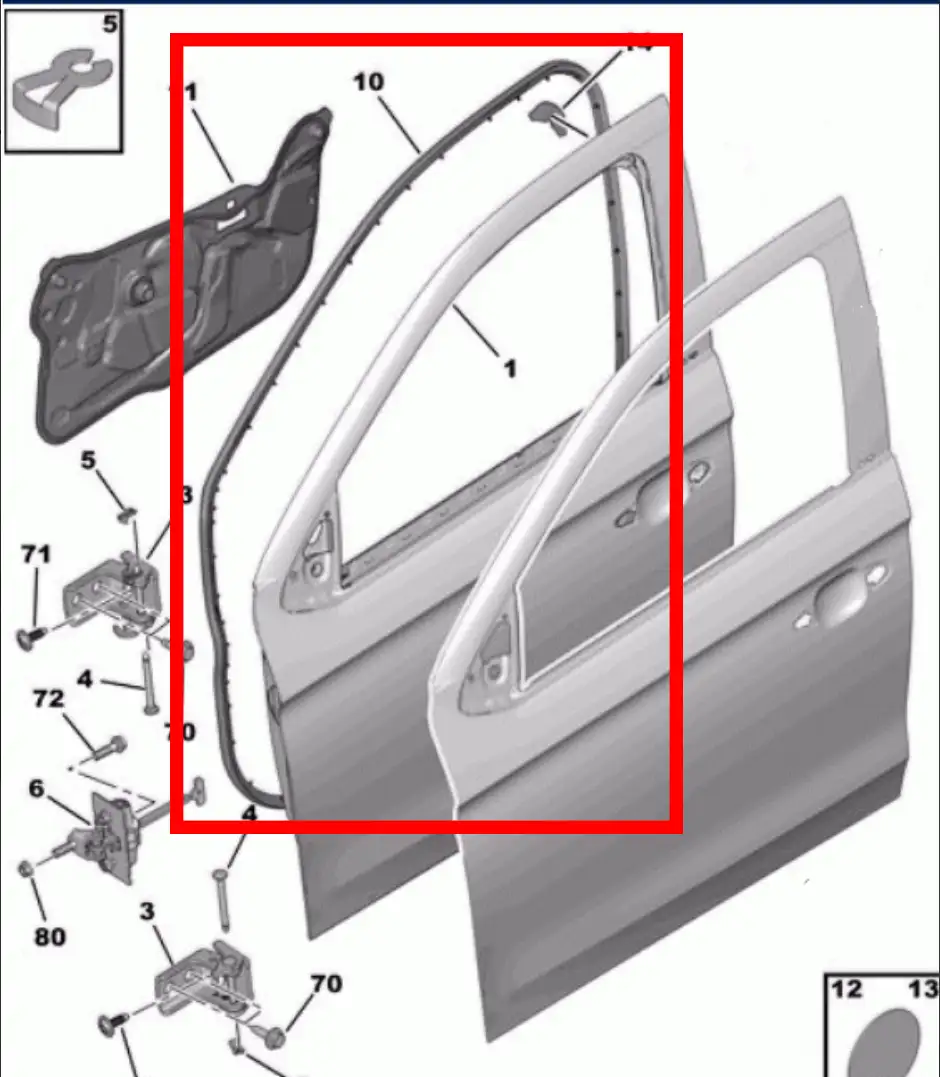نوار دور درب تارا نوار دور درب عقب راست تارا ایساکو