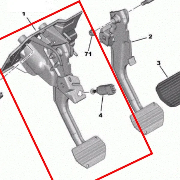 پدال ترمز تارا اتومات برند ایساکو