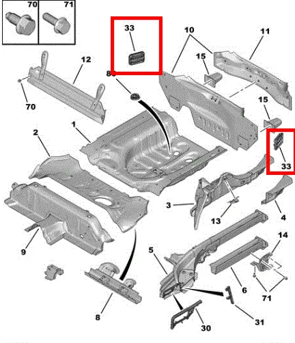 دریچه ورود هوا زیر سپر عقب تارا ایساکو